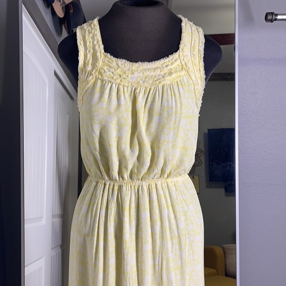 Yellow cotton maxi dress (XS) - Picture 6 of 14